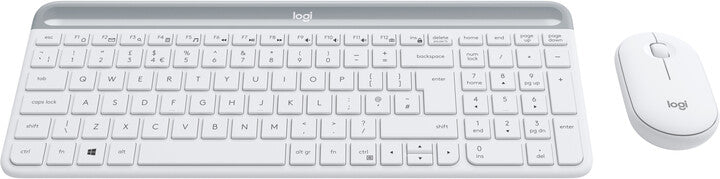 LOGITECH Set Tastier Dhe Maus MK470 Slim Wireless Combo - I Bardh