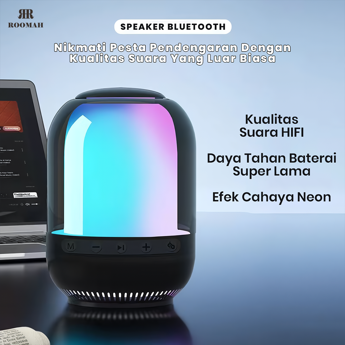 Altoparlant Bluetooth me Zë të Fuqishëm & RGB