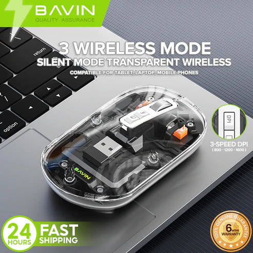 BAVIN G-K-993 Maus Transparent Wierless
