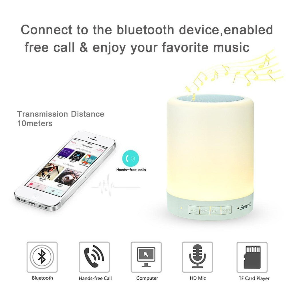 Speaker Touch Lamp LED Light Bluetooth Portable