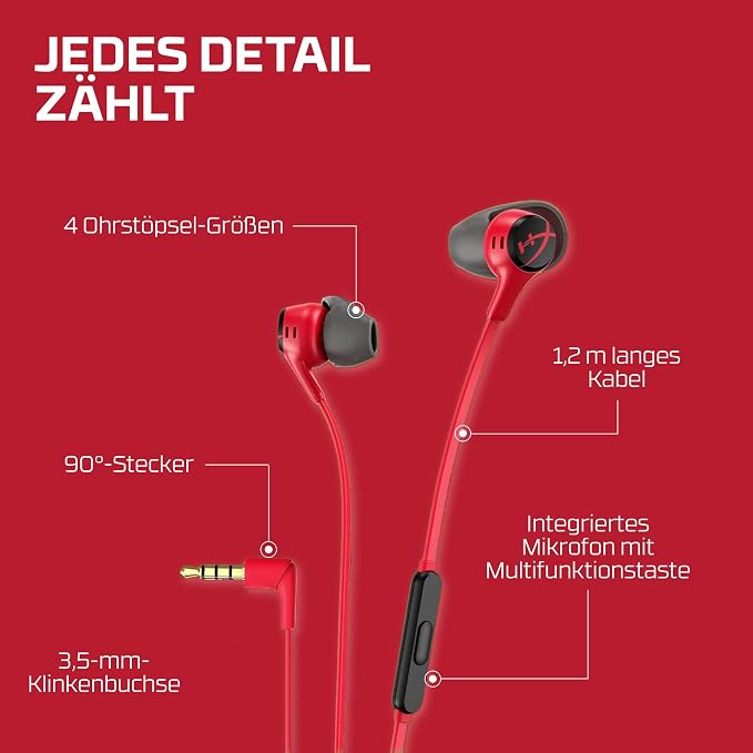 Degjuse HyperX Cloud Earbuds II Wired