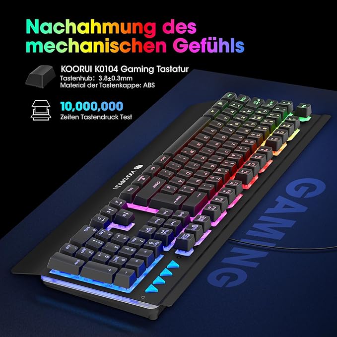 Tastiere KOORUI Gaming Keyboard
