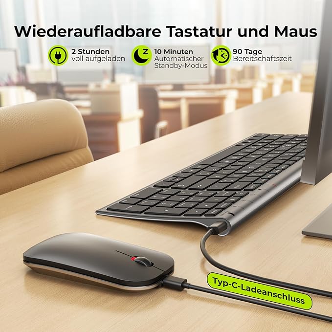 Set Seenda Wireless Bluetooth Tastiere Dhe Maus