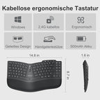 Tastiere OMOTON Ergonomic Wireless