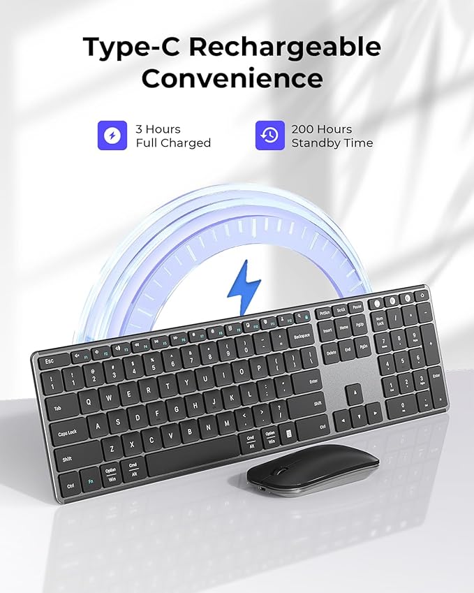 {OUTLET} Set Seenda Wireless Bluetooth Tastiere Dhe Maus