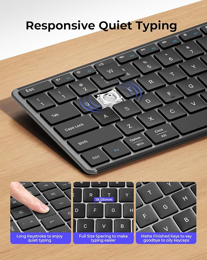 {OUTLET} Set Seenda Wireless Bluetooth Tastiere Dhe Maus