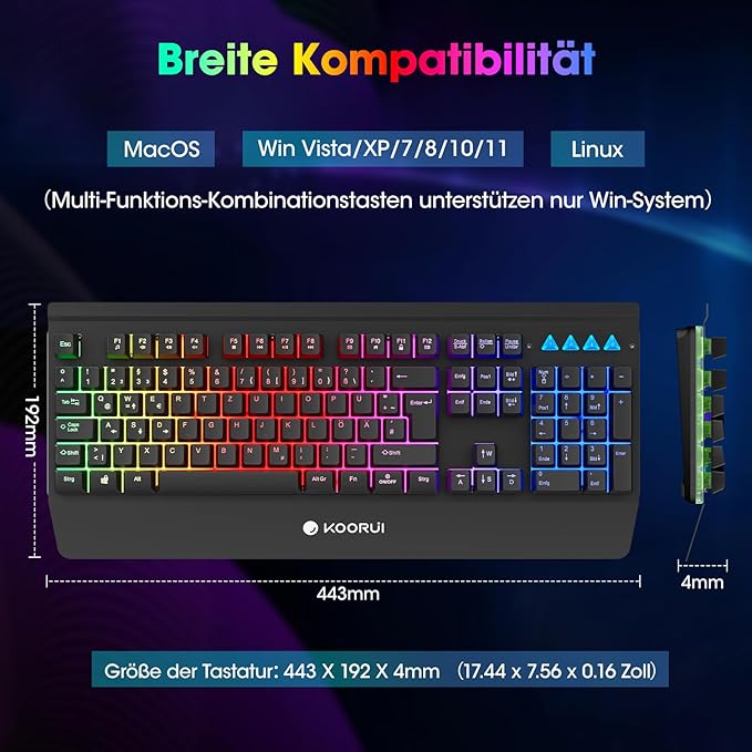 Tastiere KOORUI Gaming Keyboard