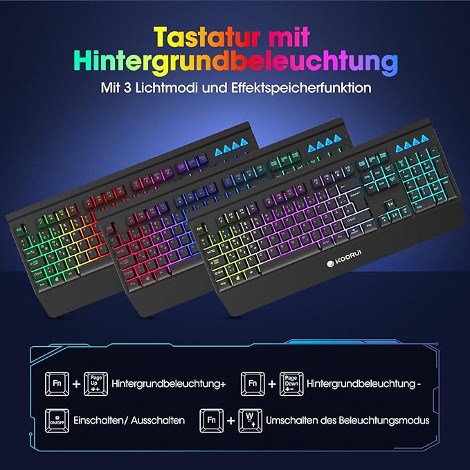 Tastiere KOORUI Gaming Keyboard