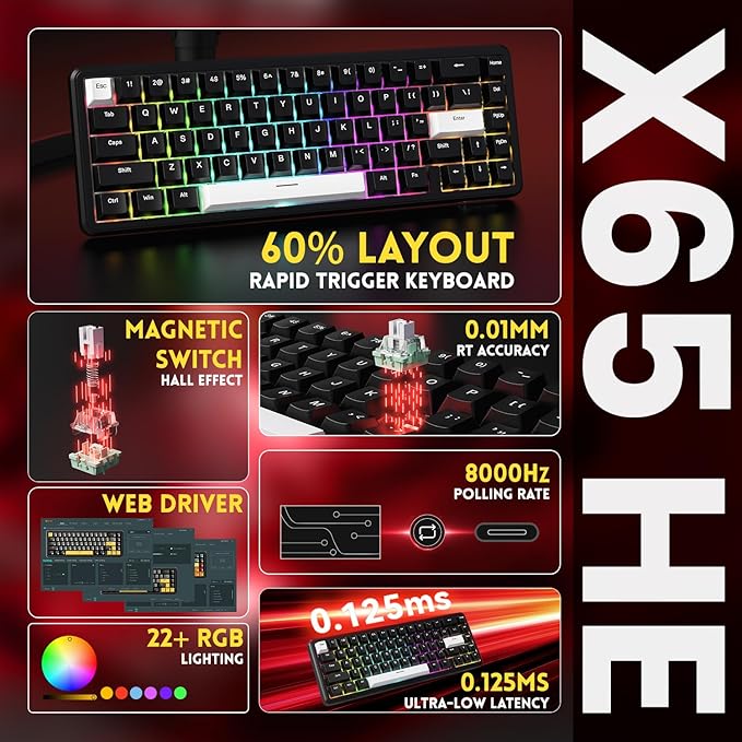 Tastiere MAMBASNAKE Attack Shark X65 HE