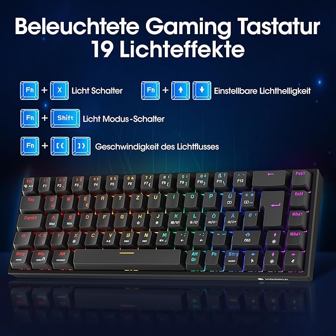 Tastiere KOORUI Gaming Keyboard 60%
