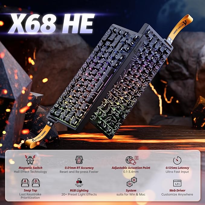 Tastiere ATTACK SHARK X68 HE