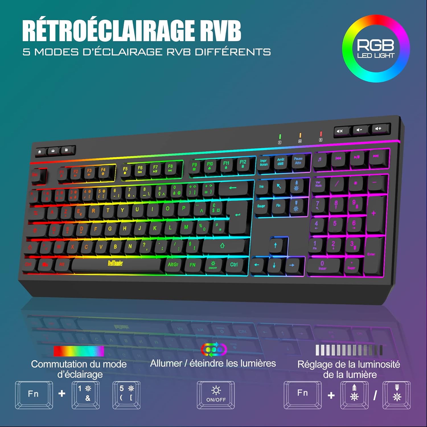 {OUTLET} Tastiere RedThunder K20 Wireless