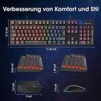 {OUTLET} Set KOORUI Mekanike Tastiere Dhe Maus