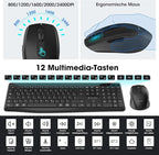 Set KOORUI Wireless Tastiere Dhe Maus