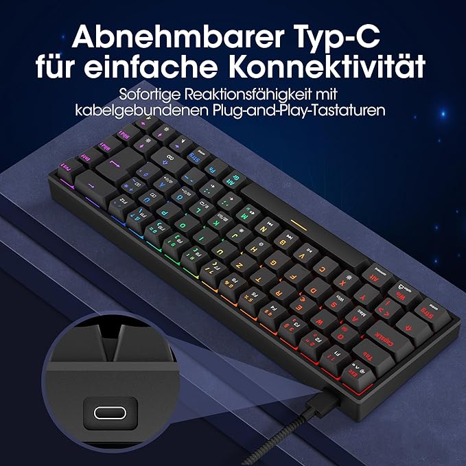 Tastiere KOORUI Gaming Keyboard 60%
