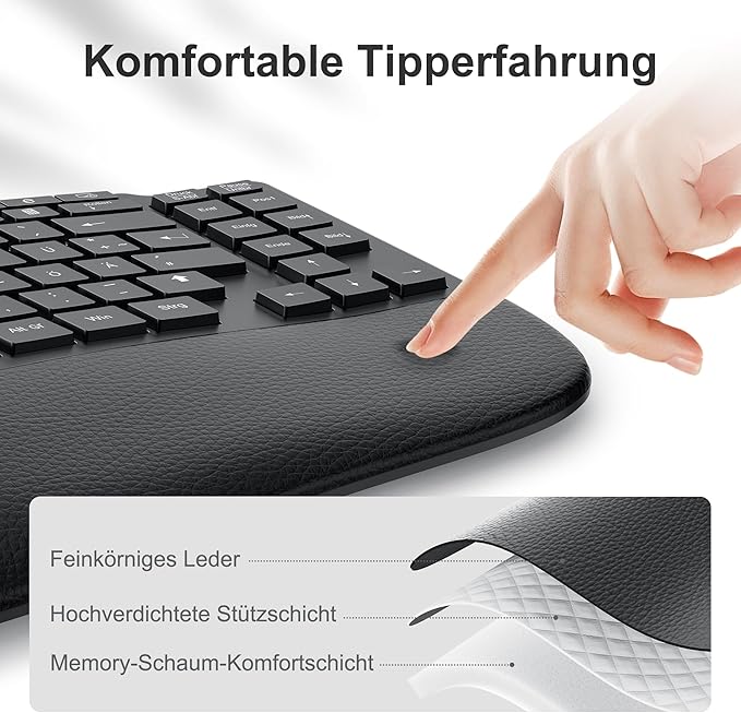 Tastiere OMOTON Ergonomic Wireless