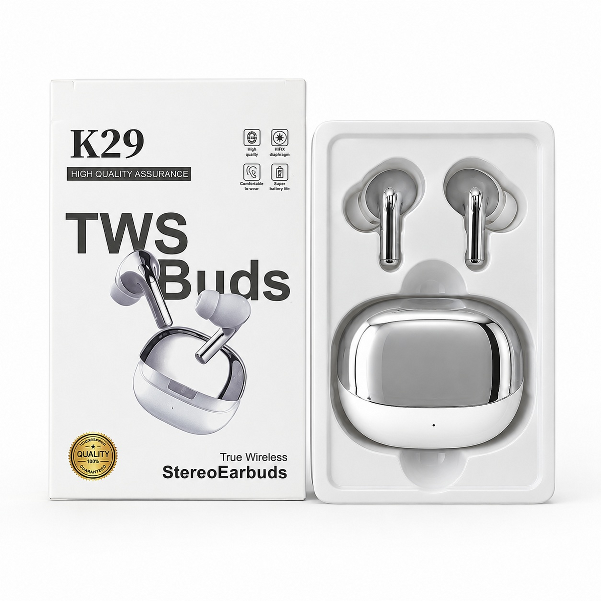 Degjuse TWS K29 Buds - Te Bardha