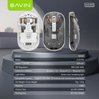 BAVIN G-K-993 Maus Transparent Wierless