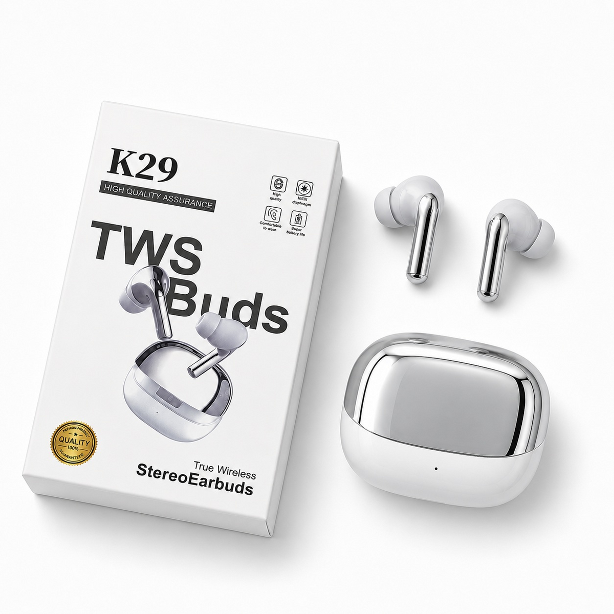 Degjuse TWS K29 Buds - Te Bardha