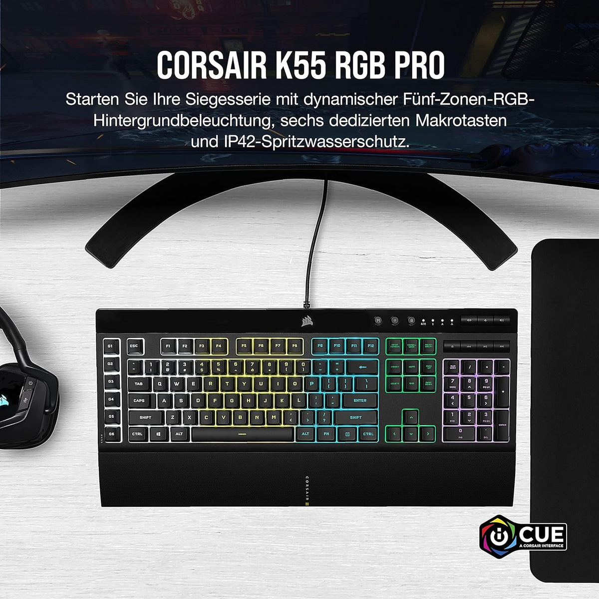 Tastiere CORSAIR K55 RGB PRO Wired