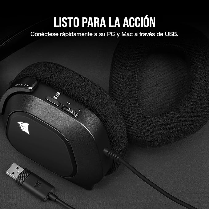 Kufje Corsair HS80 RGB USB