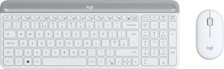 LOGITECH Set Tastier Dhe Maus MK470 Slim Wireless Combo - I Bardh