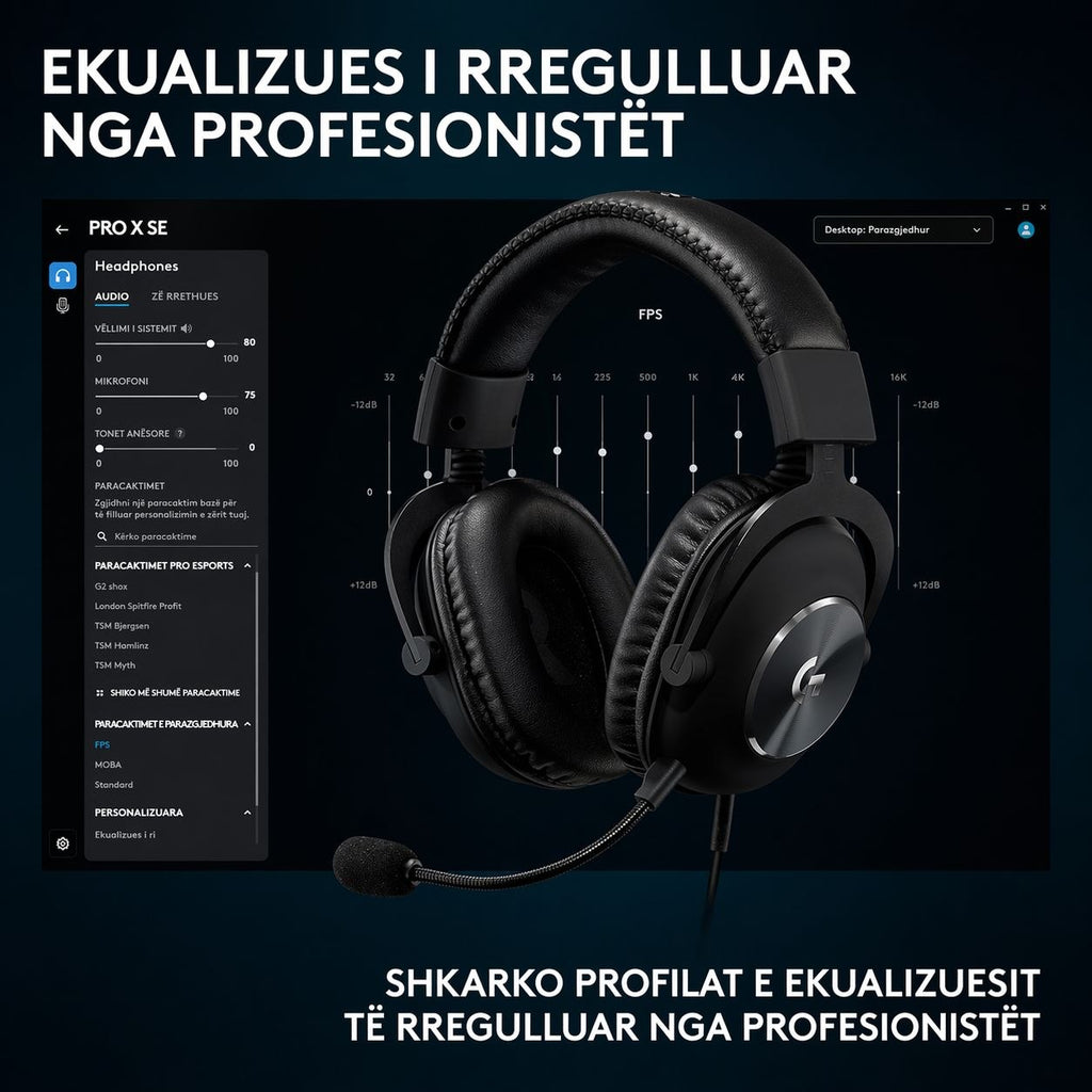 LOGITECH Kufje Pro X SE, me kabllo, 7.1 surround - Te Zeza