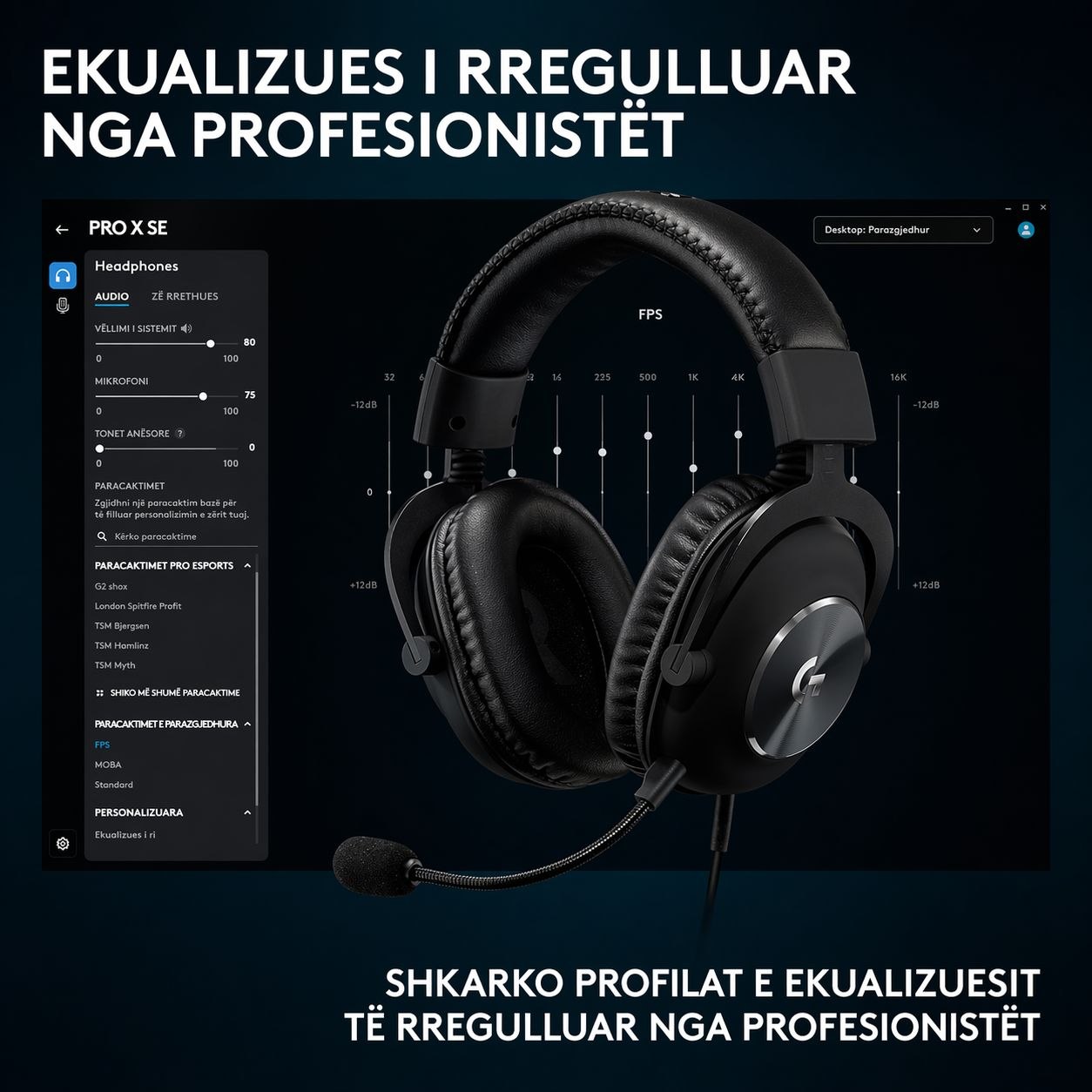 LOGITECH Kufje Pro X SE, me kabllo, 7.1 surround - Te Zeza